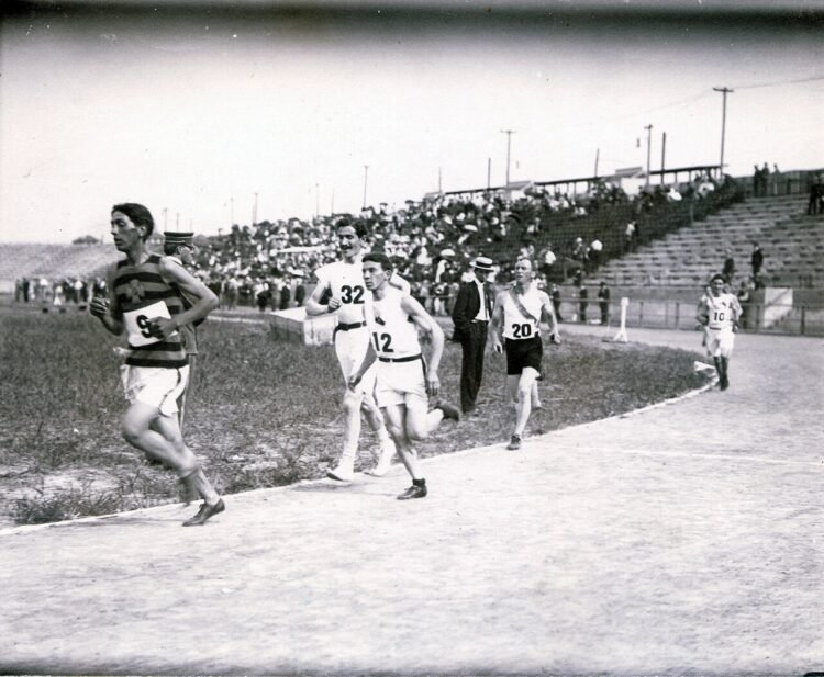 runner athlete track stadium