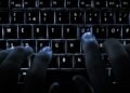 computer keyboard typing hands