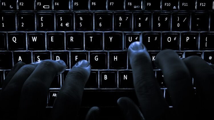 computer keyboard typing hands