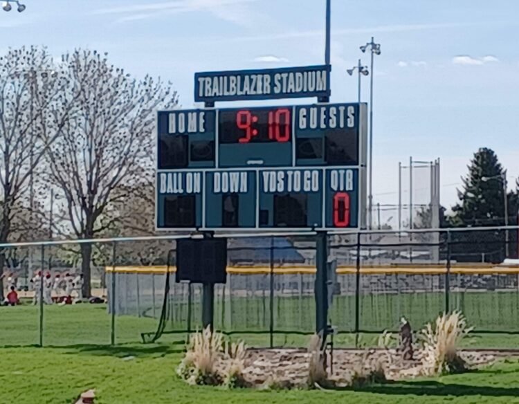 sports stadium scoreboard